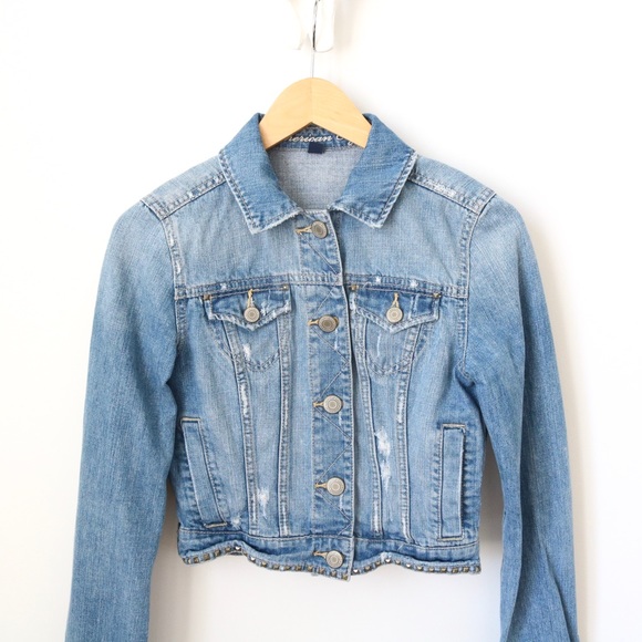 American Eagle Cropped Denim Jacket - Picture 7 of 8